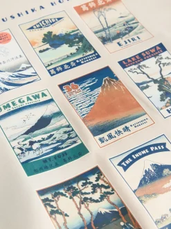 Neutraal ecru - Pullover-hoody - Hokusai Graphic License