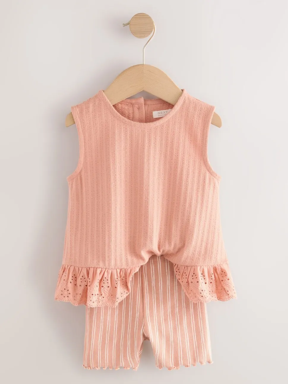 Neutraal fijne print - Set van 2 hemdjes en shorts (3mnd -7jr)