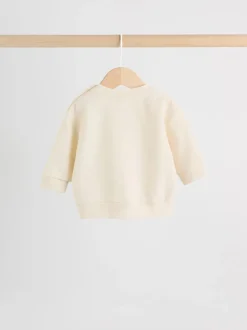 Neutraal geruit - Set van babysweatshirt en broek (0mnd -2jr)