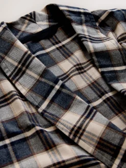Neutraal geruit - Woven Dressing Gown