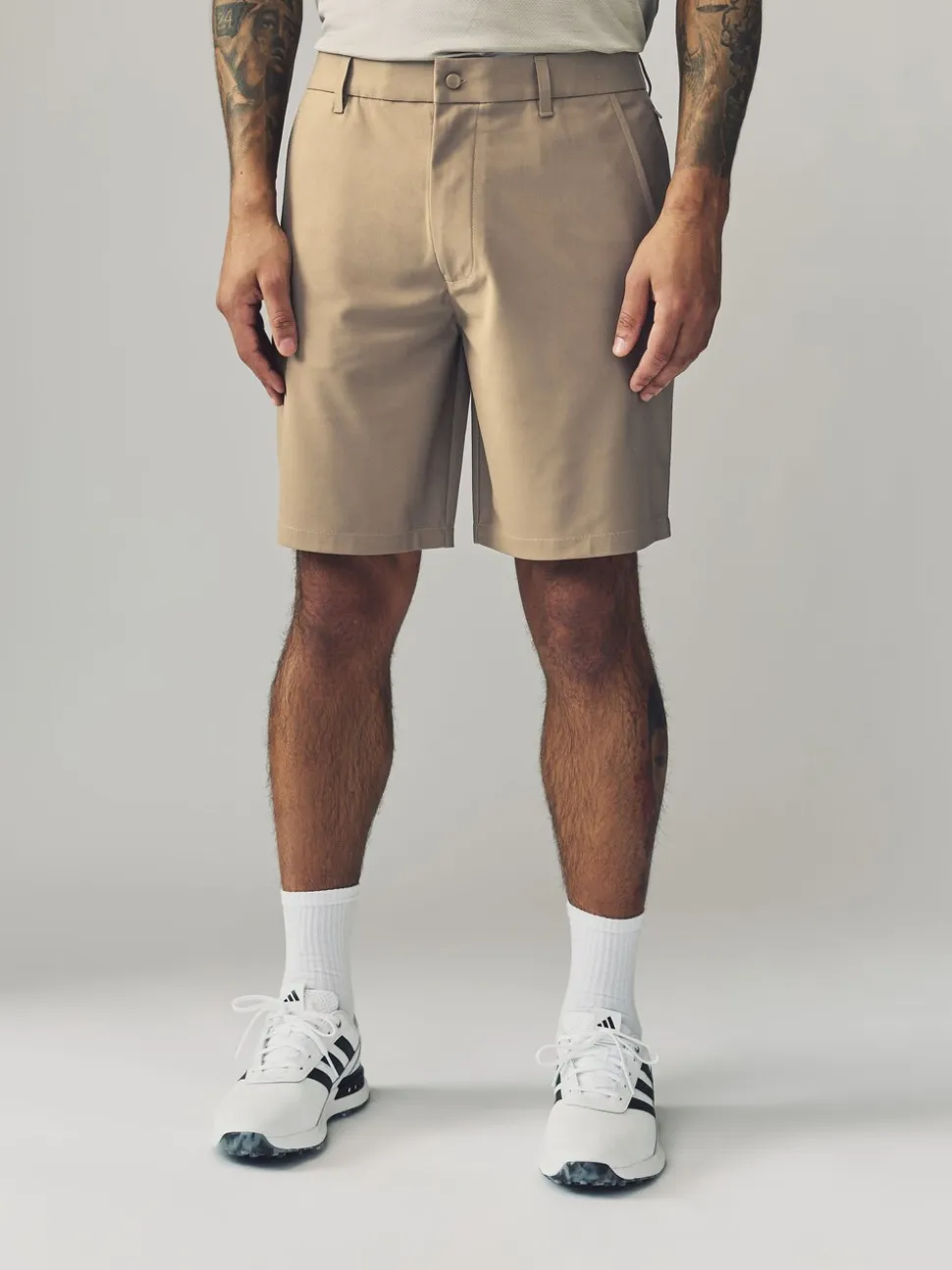 Neutraal kiezelkleurig - Active Golfshorts