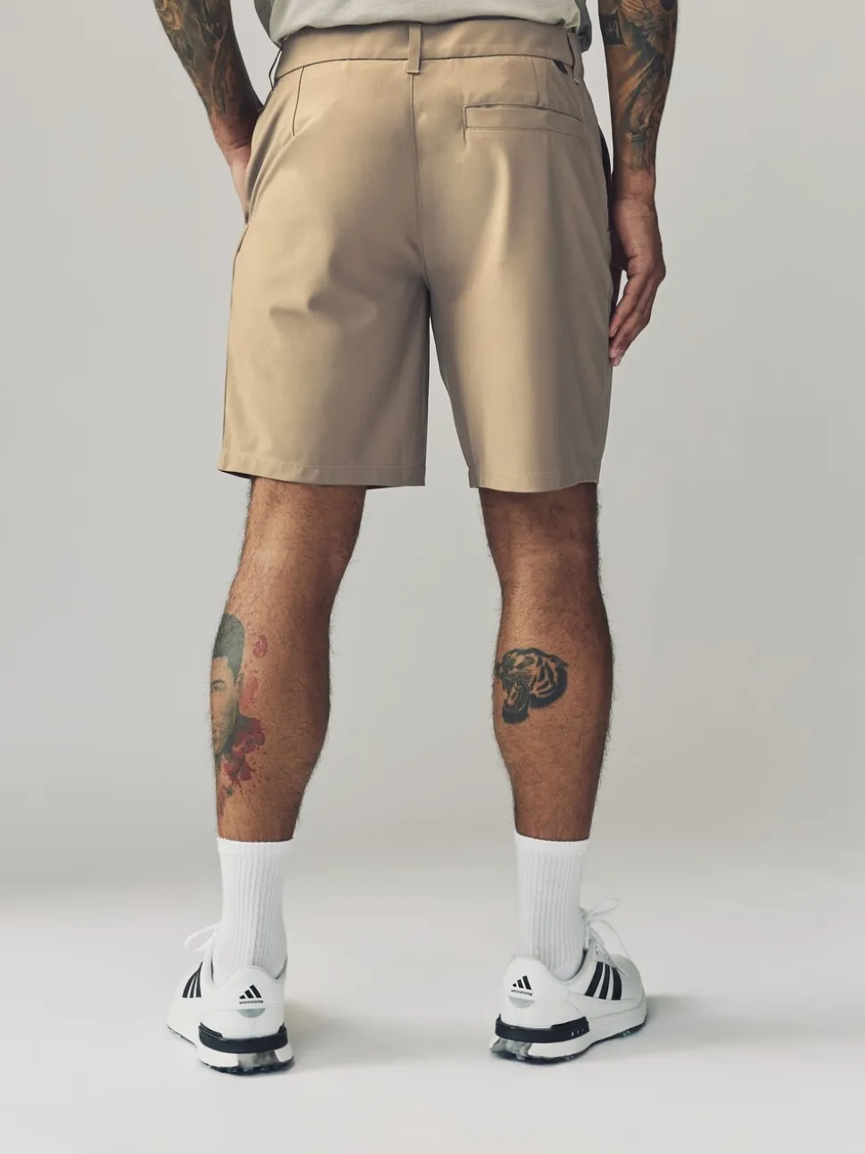 Neutraal kiezelkleurig - Active Golfshorts