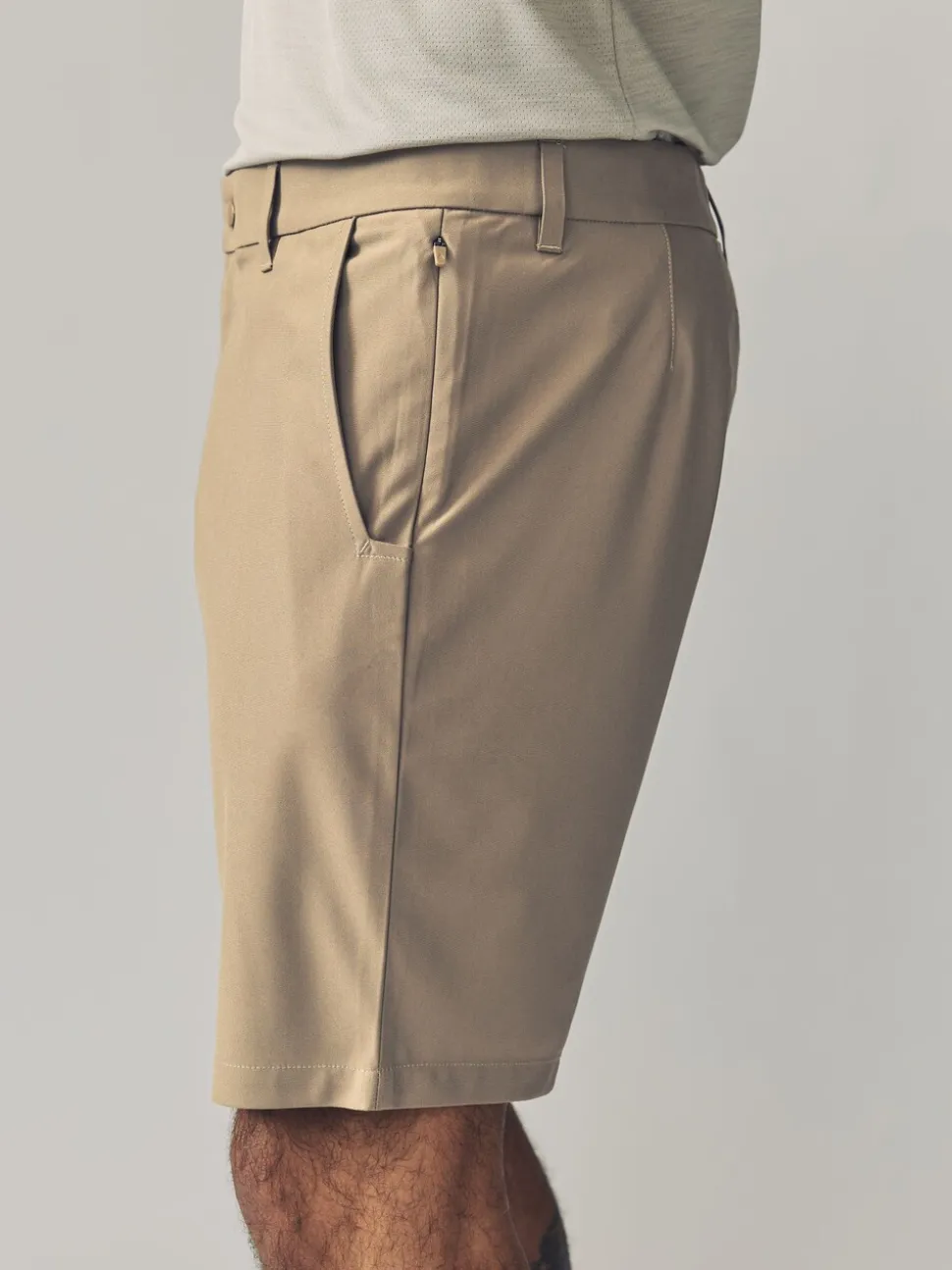 Neutraal kiezelkleurig - Active Golfshorts
