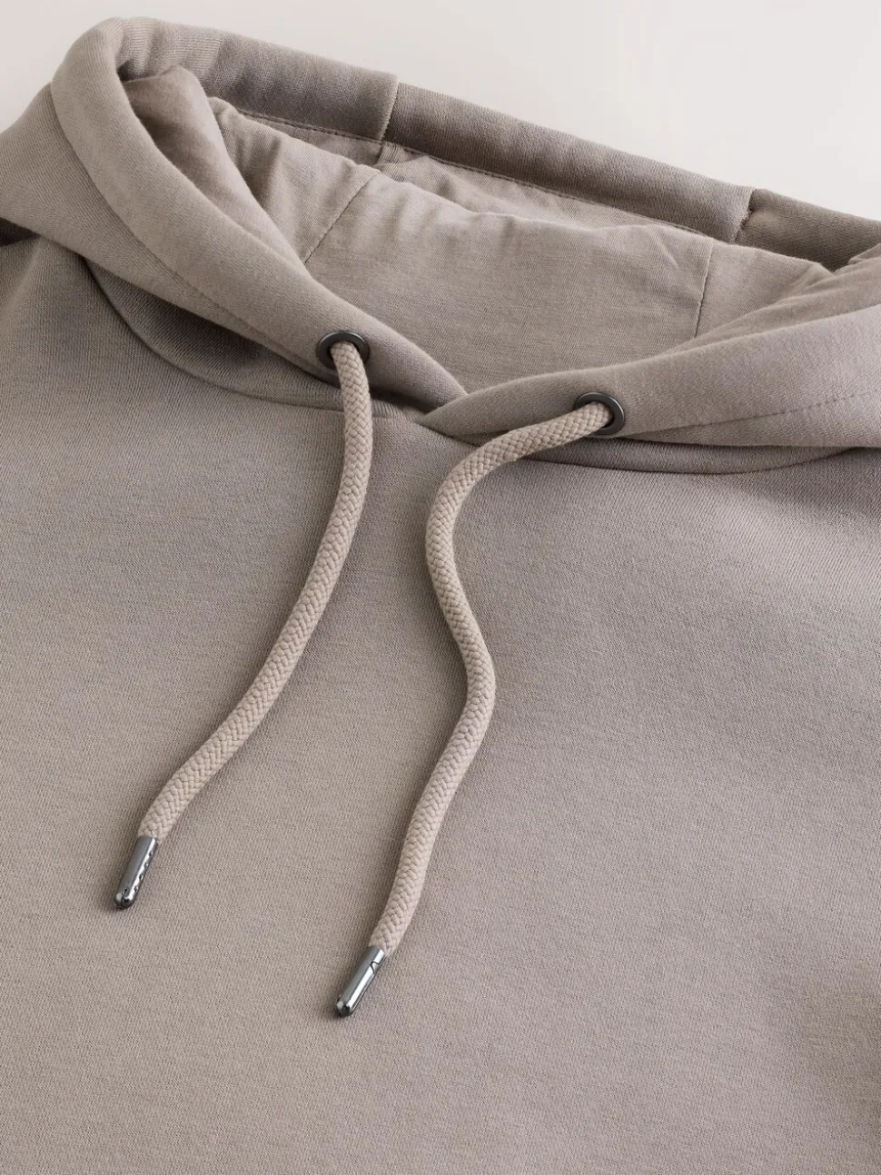 Neutraal kiezelkleurig - Normale Pasvorm - Zwaargewicht Cotton Rich Jersey Hoodie