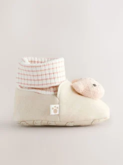 Neutraal met beren - Baby Sokken Top Boots (0-18mnd)
