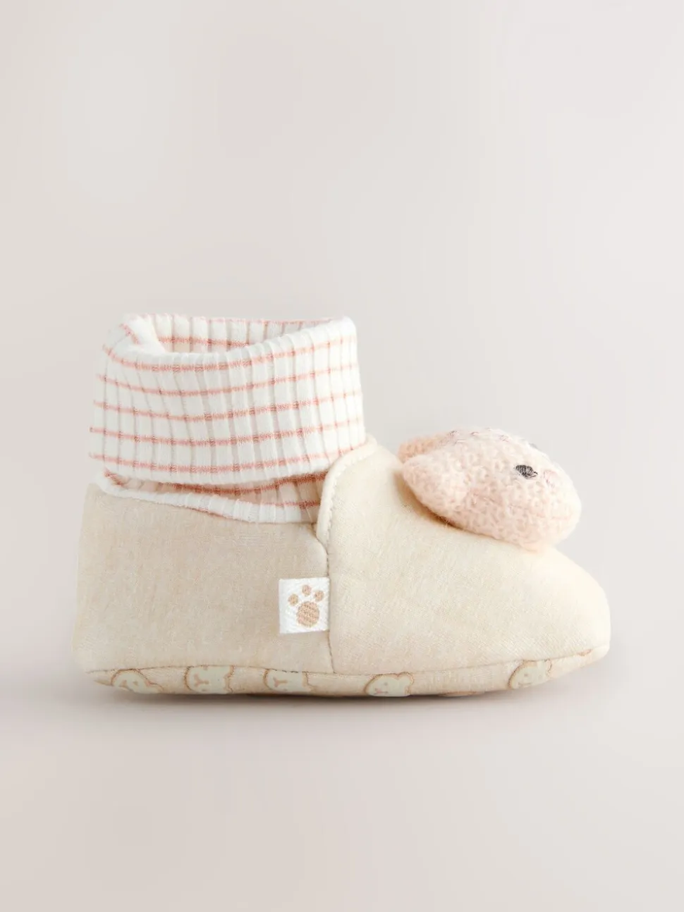 Neutraal met beren - Baby Sokken Top Boots (0-18mnd)