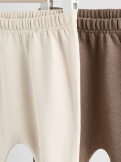 Neutraal met beren - Baby 100% Cotton Leggings 2 Pack (0mths-2yrs)