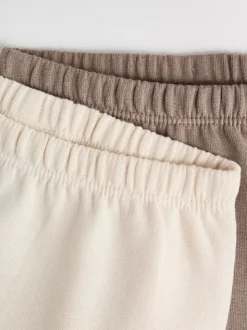 Neutraal met beren - Baby 100% Cotton Leggings 2 Pack (0mths-2yrs)