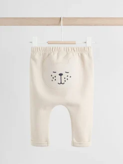 Neutraal met beren - Baby 100% Cotton Leggings 2 Pack (0mths-2yrs)