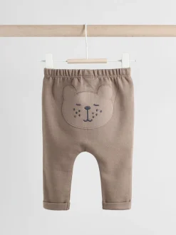 Neutraal met beren - Baby 100% Cotton Leggings 2 Pack (0mths-2yrs)