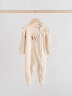 Neutraal met beren - Verpakking van 3 babypyjama's met tweewegrits (0-2jr)