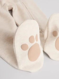 Neutraal met beren - Verpakking van 3 babypyjama's met tweewegrits (0-2jr)