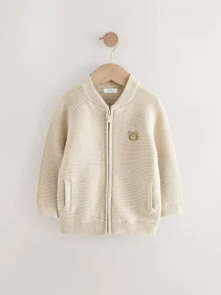 Neutraal met beren - Vest met ritssluiting (3 mnd-7 jr)