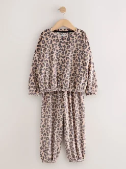 Neutraal met dieren - Behaaglijke fleece pyjama (3-16 jr)