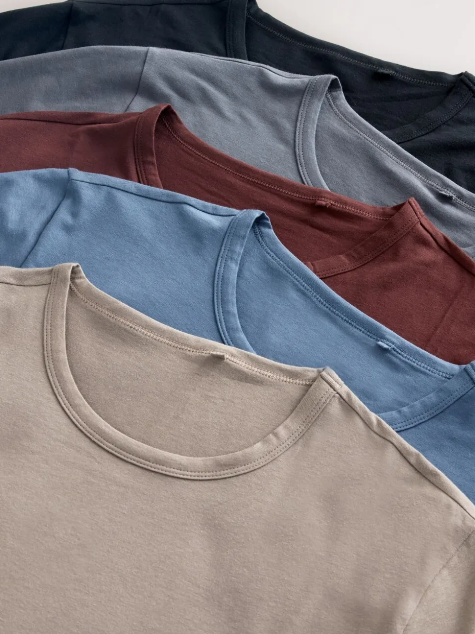 Neutraal/blauw - Verpakking van 5 - Modal Layering T-Shirt