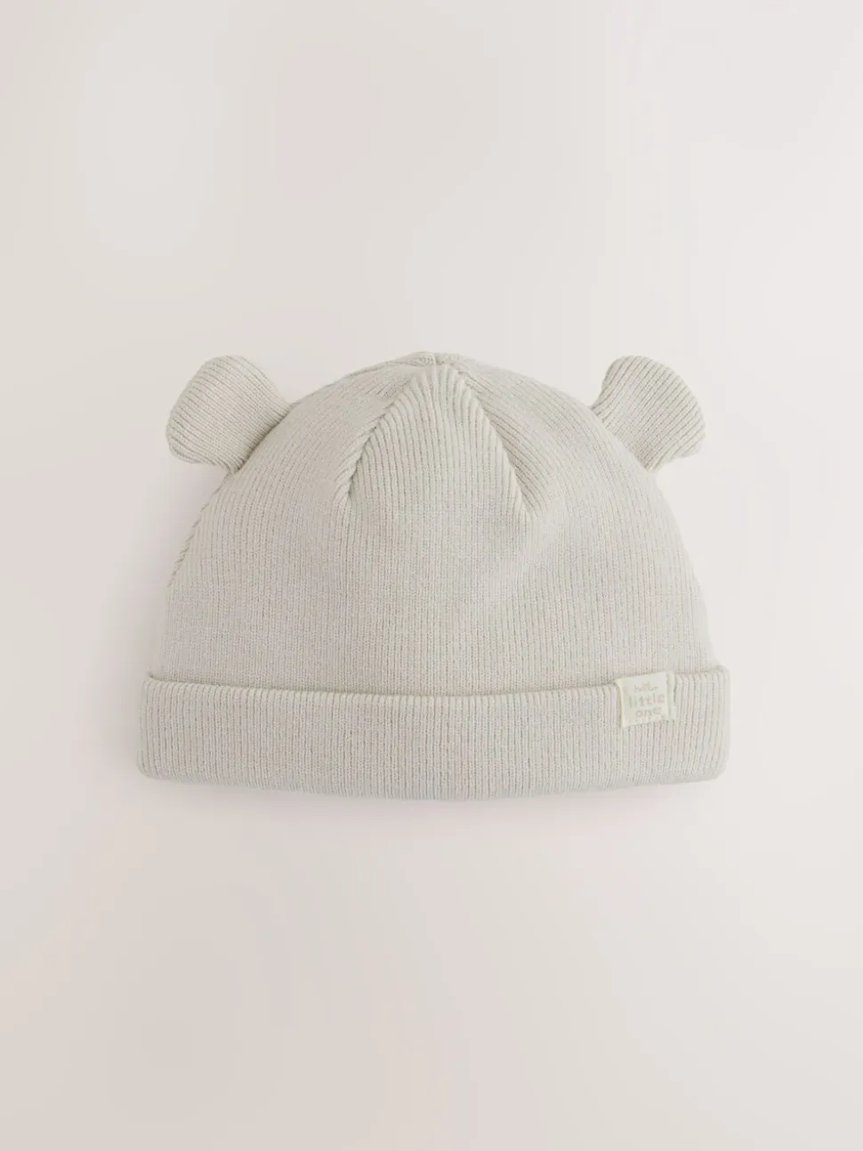 Neutraal/bruin - 2pack Rib Baby Muts