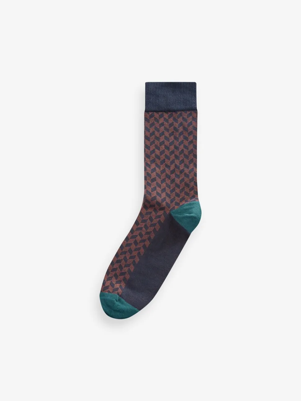 Neutraal/marineblauw - 5 Paar modieuze sokken met patroon