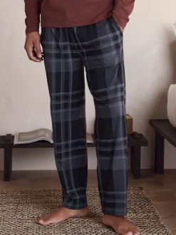 Neutraal/marineblauw - Geruite pyjamaset met korte jersey mouwen 2 stuks
