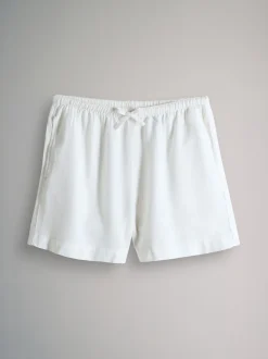 Neutraal/rood - The Set - Pull-on short met linnen