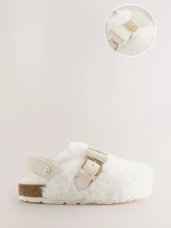 Neutral Faux Fur - Baker by Ted Baker Meisjes Slingback Muiltjes Klomp Pantoffels