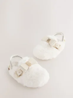 Neutral Faux Fur - Baker by Ted Baker Meisjes Slingback Muiltjes Klomp Pantoffels