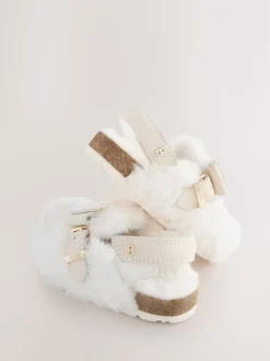Neutral Faux Fur - Baker by Ted Baker Meisjes Slingback Muiltjes Klomp Pantoffels