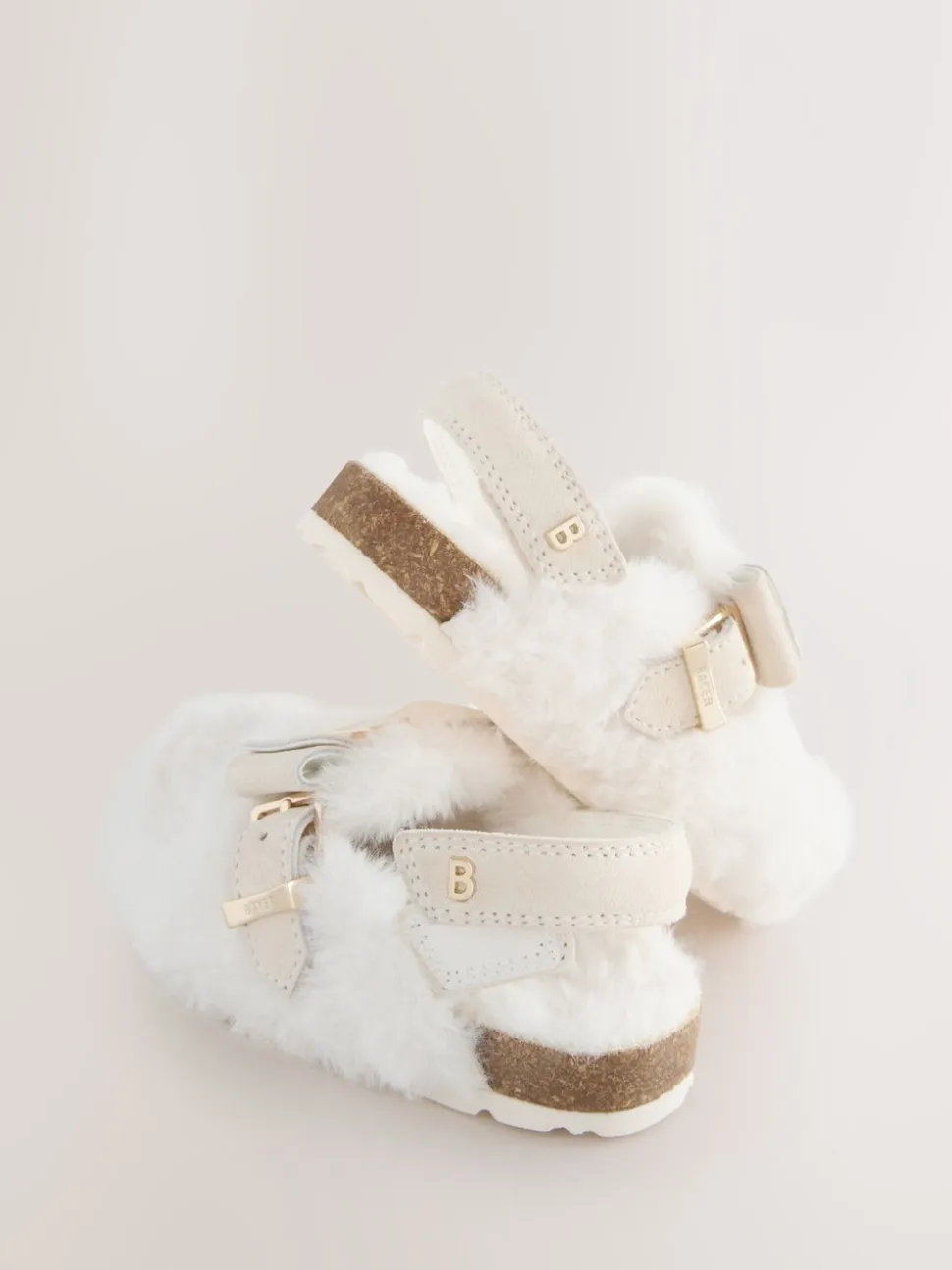 Neutral Faux Fur - Baker by Ted Baker Meisjes Slingback Muiltjes Klomp Pantoffels