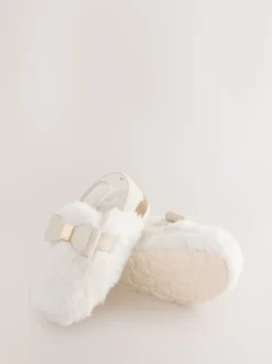 Neutral Faux Fur - Baker by Ted Baker Meisjes Slingback Muiltjes Klomp Pantoffels