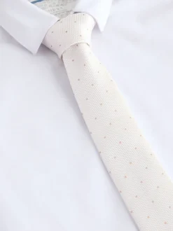 Neutral Polka Dot - Stropdas (3-16 jr)