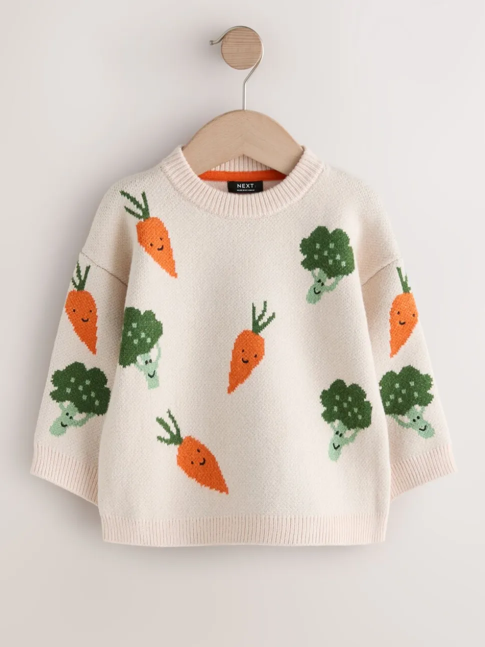 Neutral Vegetable - Gebreide trui met ronde hals (3 mnd - 7 jr)