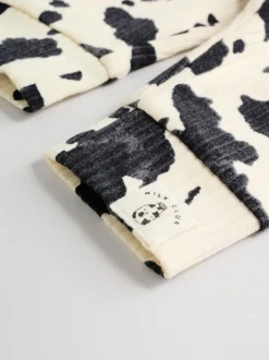 Neutral/Cow Milk Club Printed - Sweat and Leggings Baby Set (0mths-2yrs)