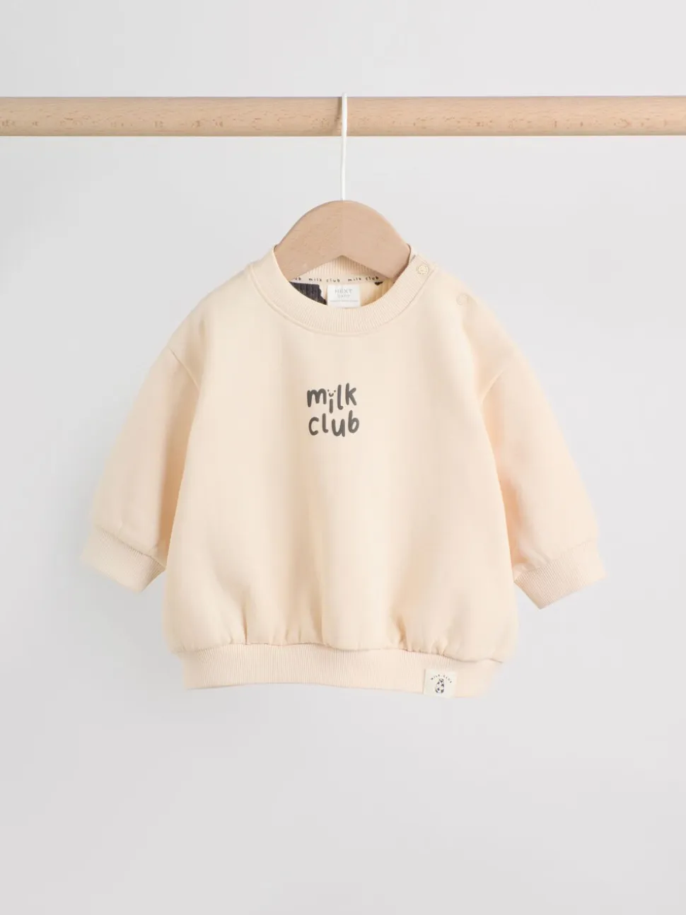 Neutral/Cow Milk Club Printed - Sweat and Leggings Baby Set (0mths-2yrs)