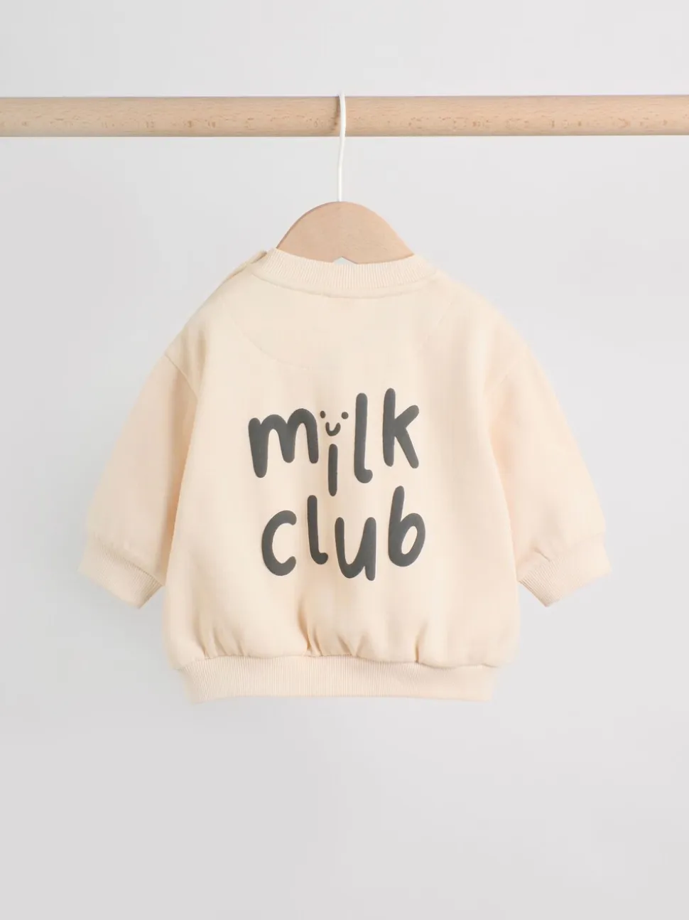 Neutral/Cow Milk Club Printed - Sweat and Leggings Baby Set (0mths-2yrs)