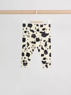 Neutral/Cow Milk Club Printed - Sweat and Leggings Baby Set (0mths-2yrs)