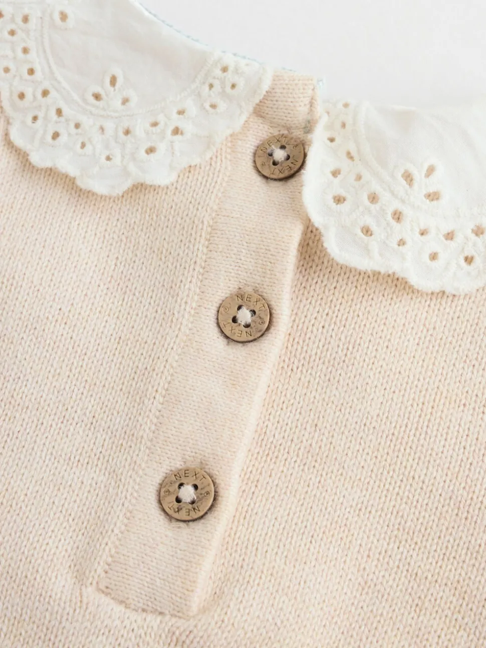 Neutrale Eend/Saliegroen met fijne print - 2 -delige babyset met gebreide trui en legging (0mnd-3jr)