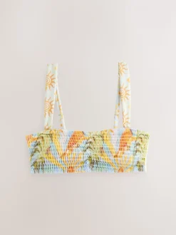 Never Fully Dressed gerimpelde bandeau bikinitop