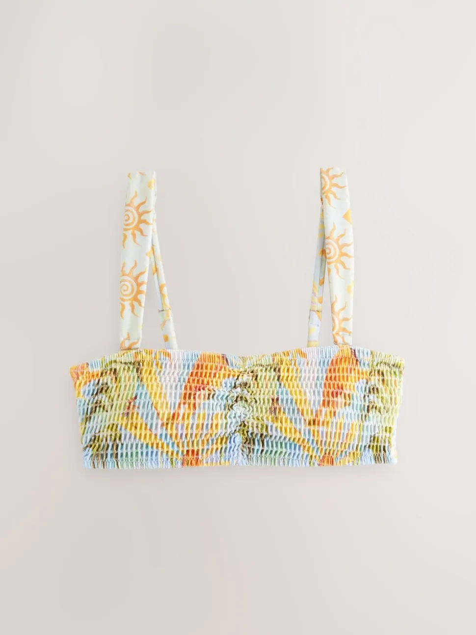 Never Fully Dressed gerimpelde bandeau bikinitop