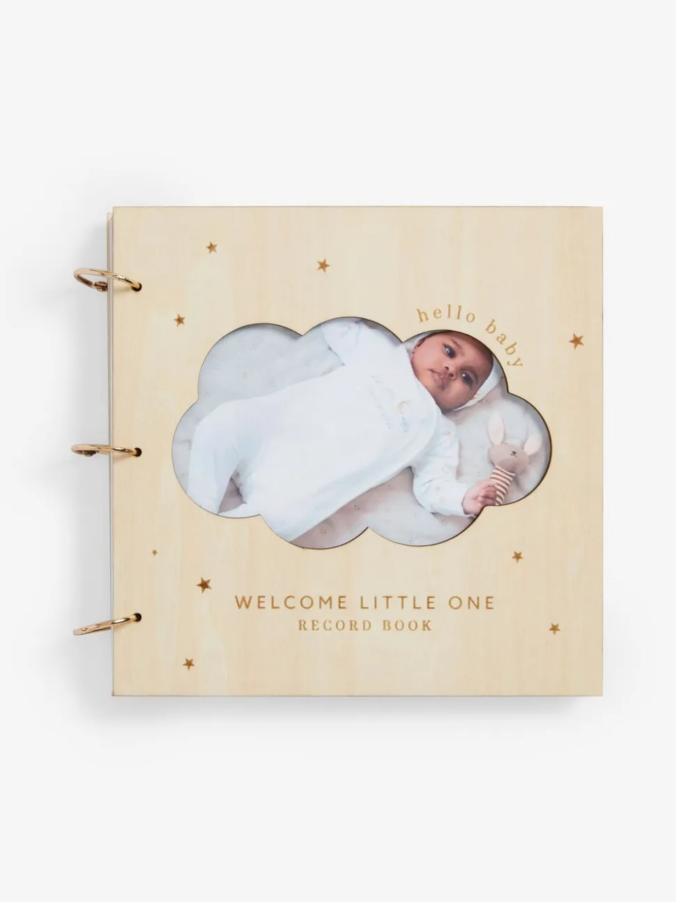 New Baby Cloud houten babyboek
