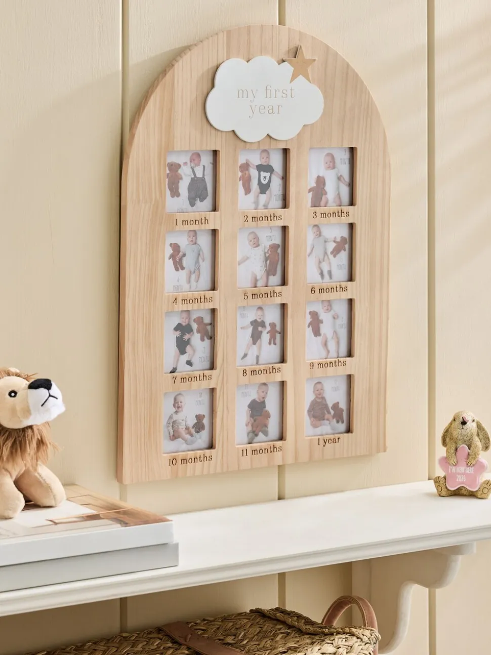 New Baby Cloud My First Year Photo Frame
