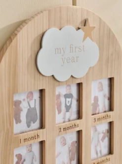 New Baby Cloud My First Year Photo Frame