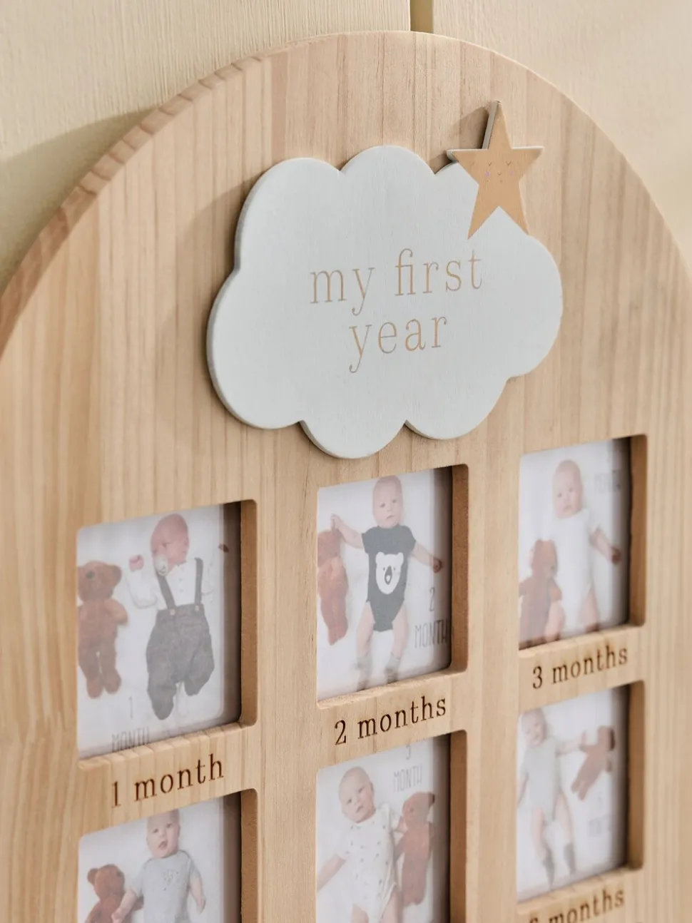 New Baby Cloud My First Year Photo Frame