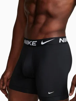 Nike DRI-Fit Essential verpakking van 3 zwarte micro boxershorts