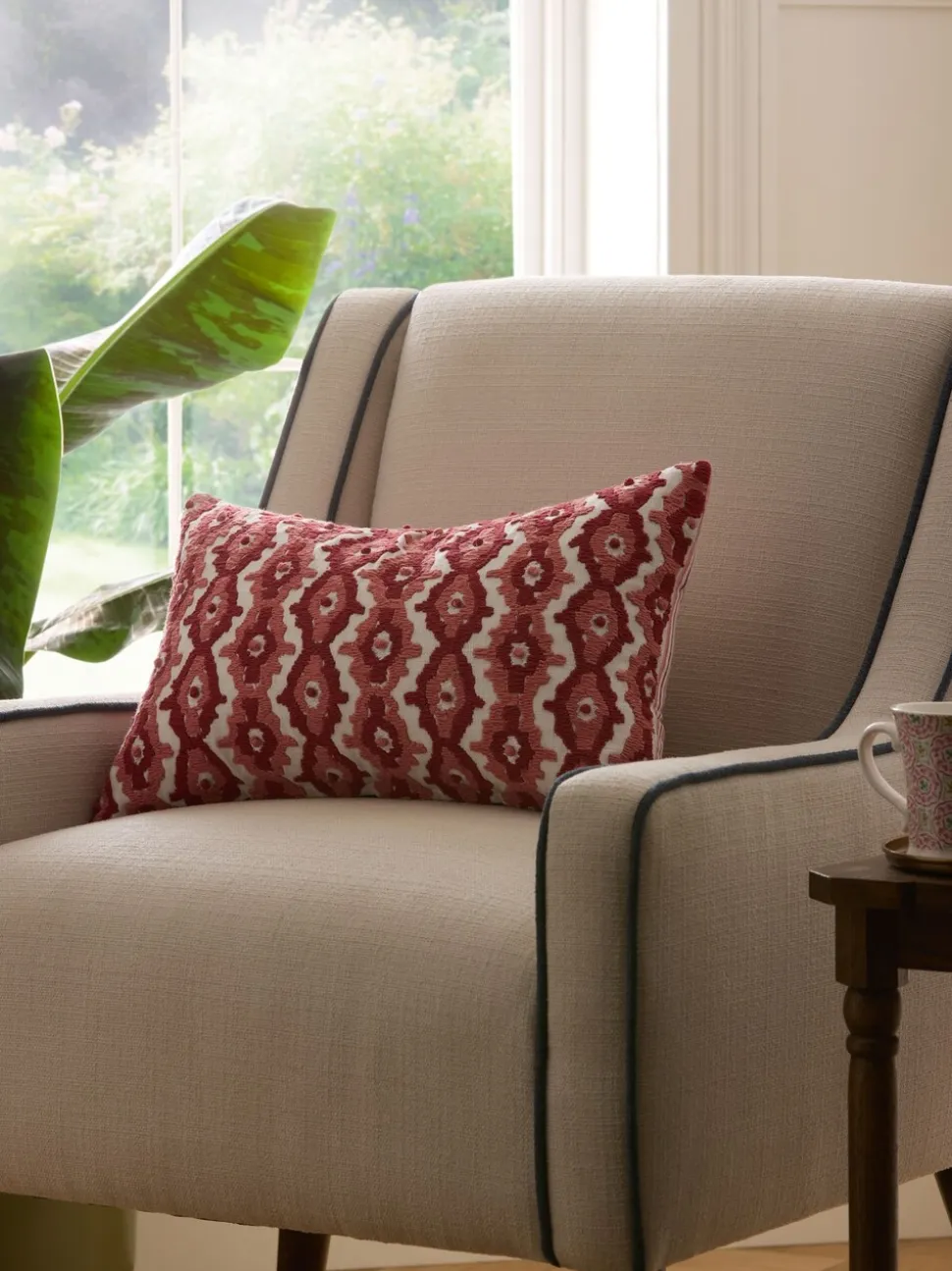 Nina Campbell Marrakesh Embroidered Feather Filled Cushion