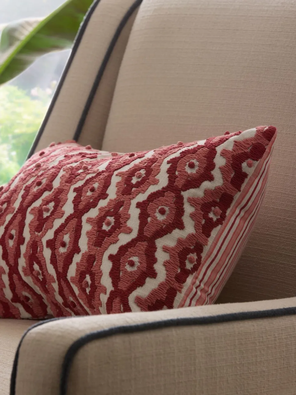 Nina Campbell Marrakesh Embroidered Feather Filled Cushion