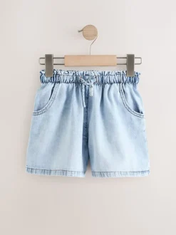 Normaal blauw - 100% katoenen denim shorts verpakking van 2 (3 - 16 jr)