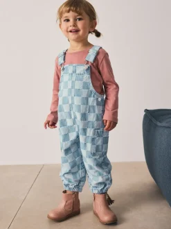 Normaal blauw - Bretelbroeken gecontroleerd (3maanden -7jaar)