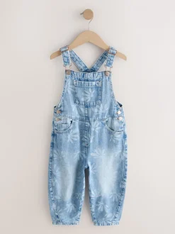 Normaal blauw - Daisy Printed Dungaree (3-16yrs)