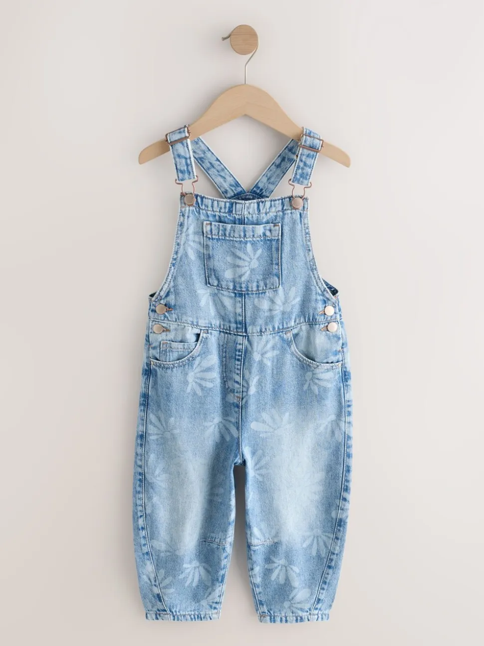 Normaal blauw - Daisy Printed Dungaree (3-16yrs)