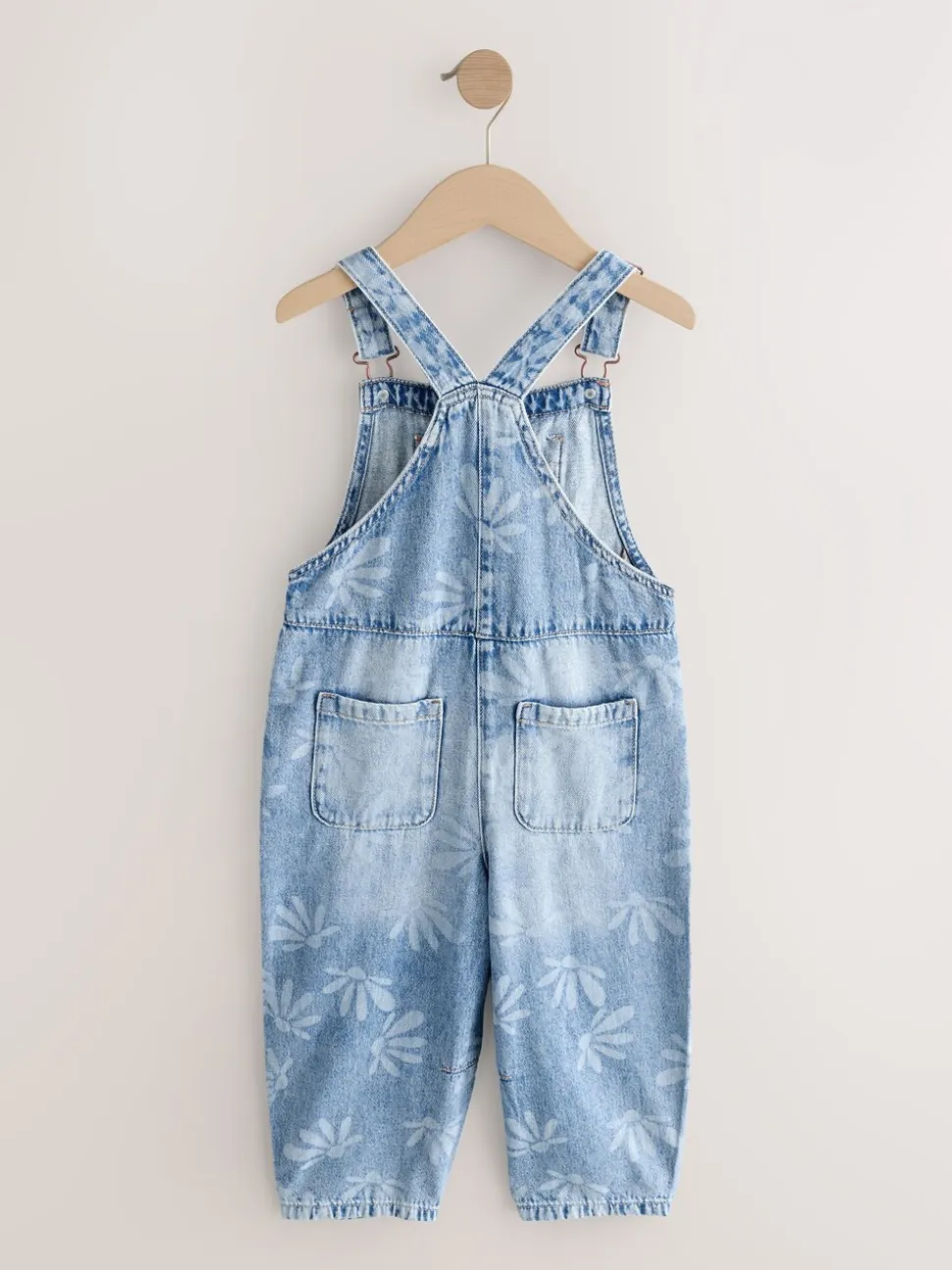 Normaal blauw - Daisy Printed Dungaree (3-16yrs)