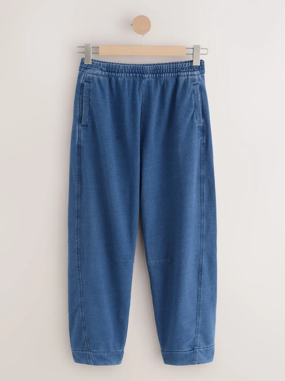 Normaal blauw - Denim Jersey Broeken met Barrel jeans